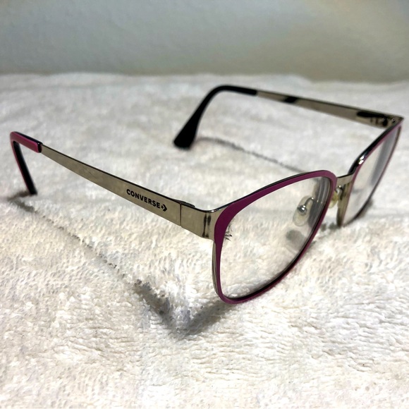 Converse Eyeglasses A221 Pink Stainless Steel 52-17-140 - FRAMES ONLY